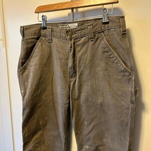 Carhartt Dark Tan Work Pants 34x32